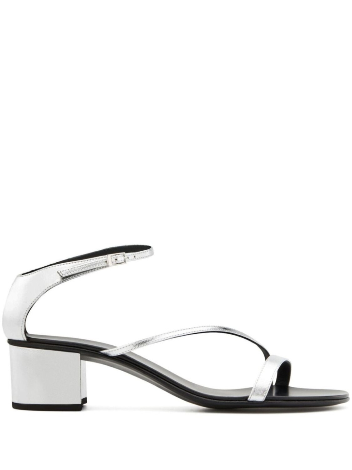 

Босоножки Rochelle 40 с эффектом металлик Giuseppe Zanotti, серебристый