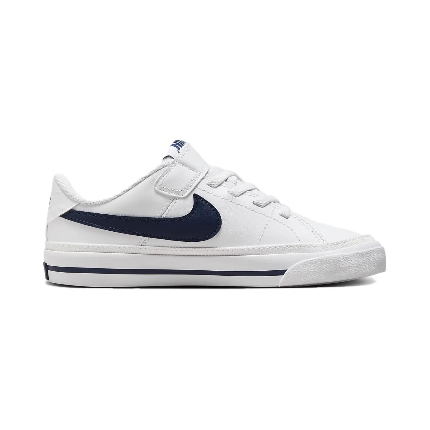 Кроссовки для скейтбординга Court Legacy Kids PS Low-top Белый/Полуночно-темно-синий Nike, белый/синий — фото 2
