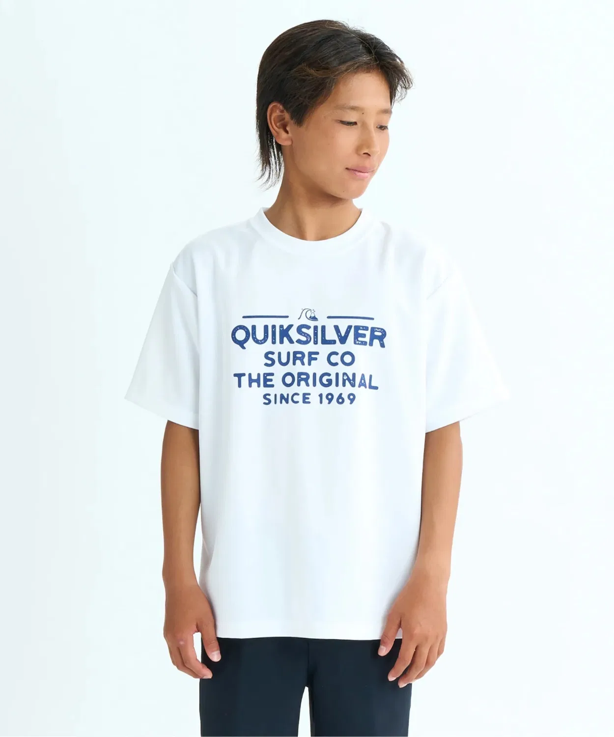 Детская полурукавная рашгарда Quiksilver FEEDING LINE SS YOUTH, белый