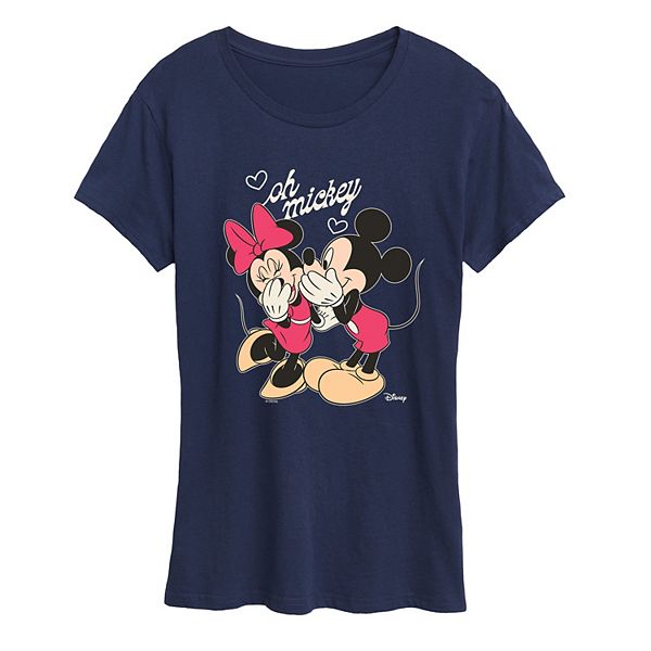 

Женская футболка с принтом Mickey & Minnie Mouse Oh Mickey Disney, Navy, Синий, Женская футболка с принтом Mickey & Minnie Mouse Oh Mickey Disney, Navy