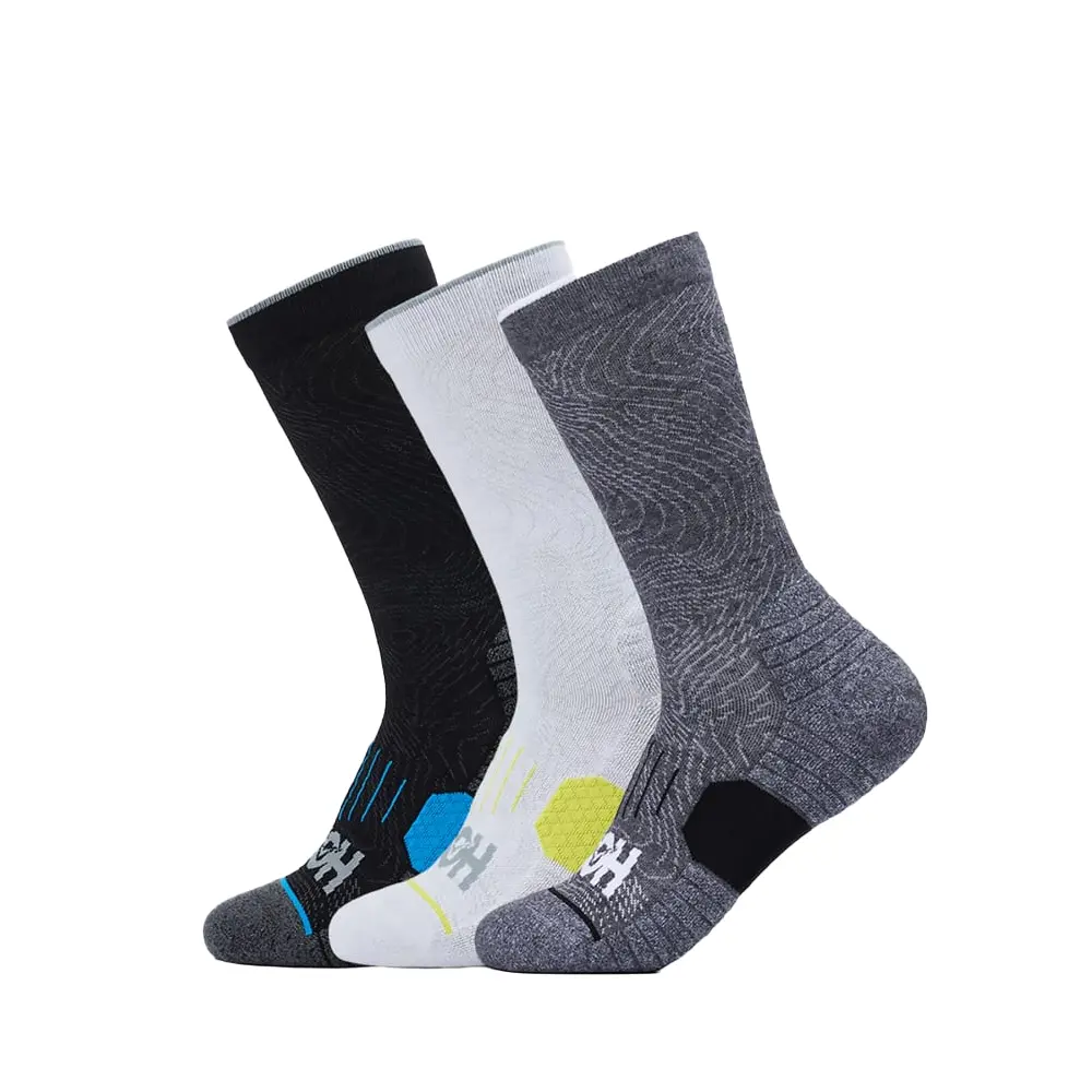 

Носки до середины голени унисекс, 3 пары HOKA ONE ONE, белый/черный/серый