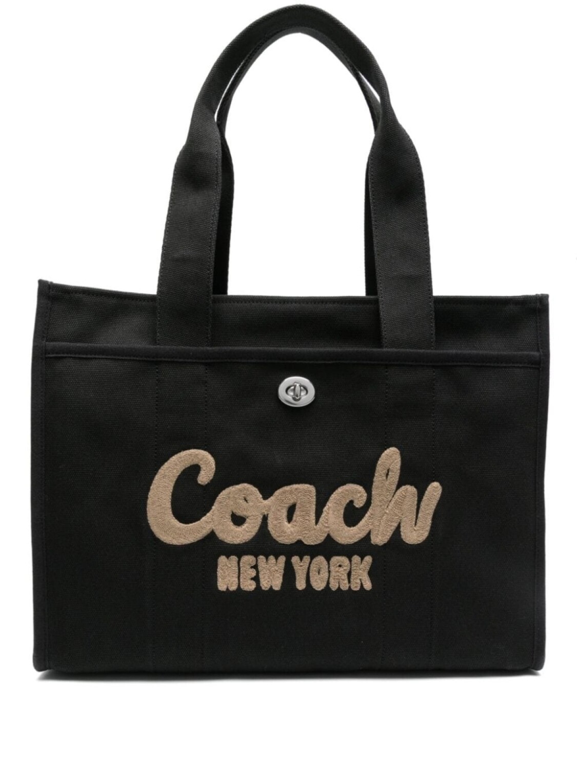 

Coach сумка-тоут с вышитым логотипом, черный