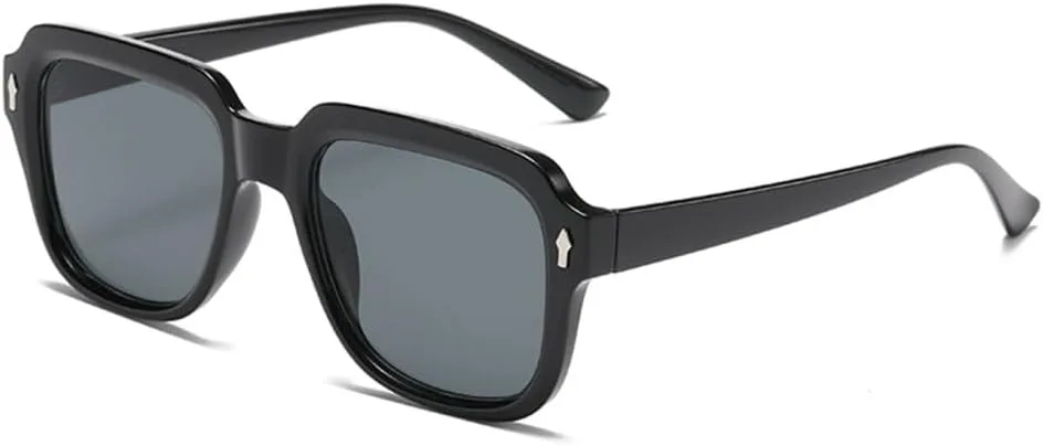 

Модные солнцезащитные очки большого размера в стиле ретро, ​​минималистичный дизайн, крупная прямоугольная оправа, защита от ультрафиолета UV400 MTZJH, Black