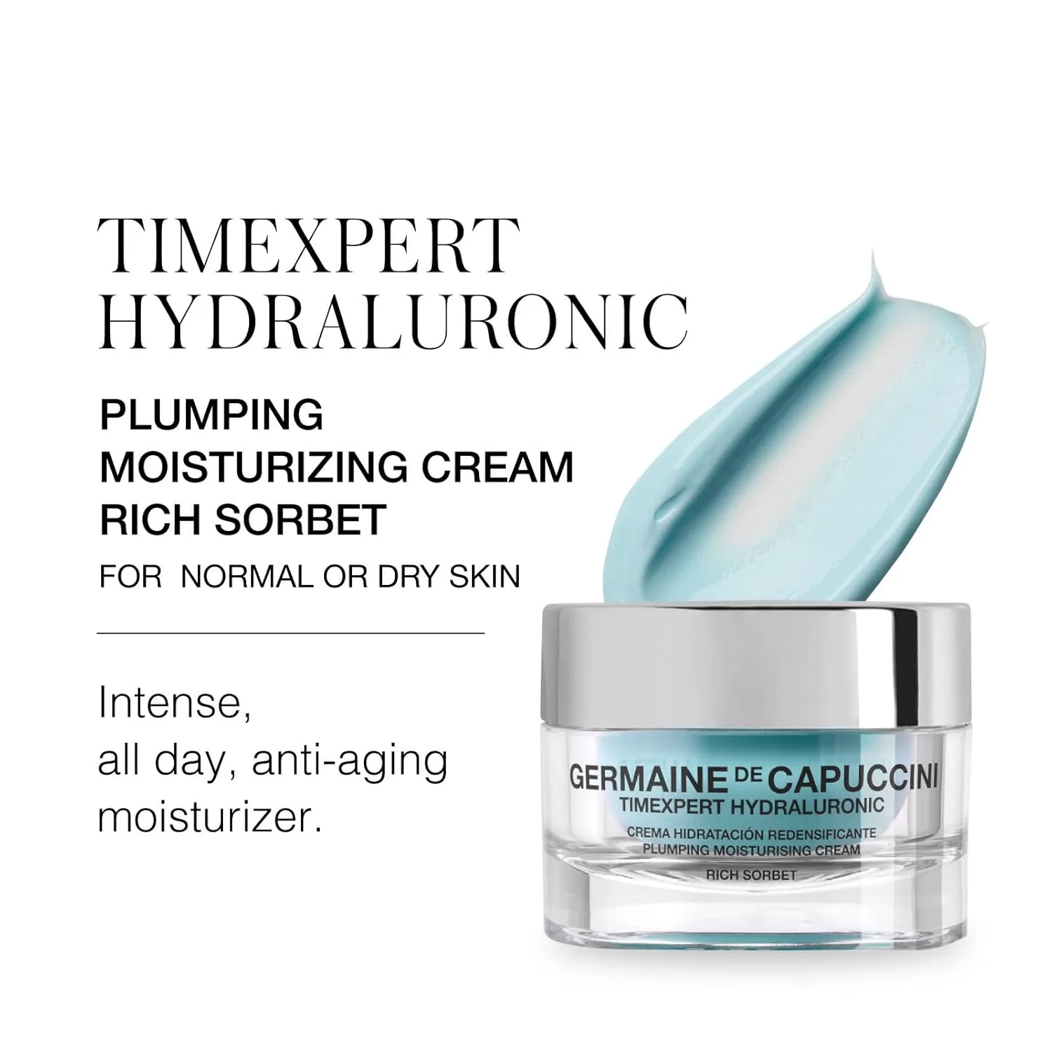 Germaine de Capuccini Timexpert Hydraluronic I Гиалуроновая кислота - насыщающий увлажняющий крем Rich Sorbet I антивозрастной крем для лица - для обезвоженной, нормальной и сухой кожи - 50 мл — фото 2