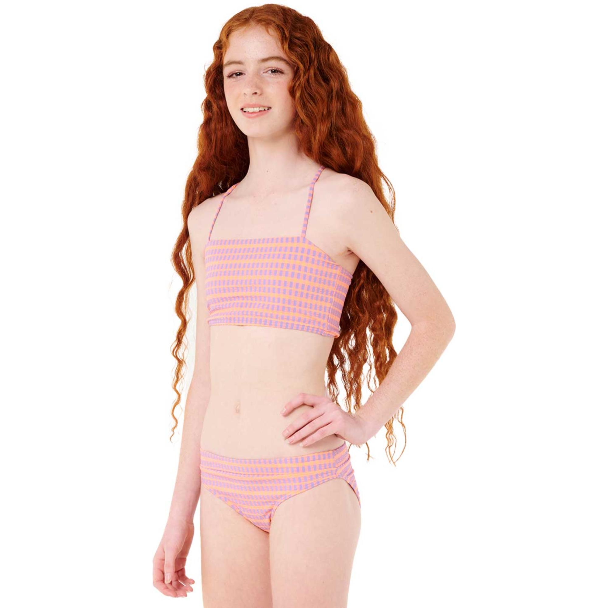 Детское бикини в клетку Неоновые острова Rip Curl, Purple — фото 2