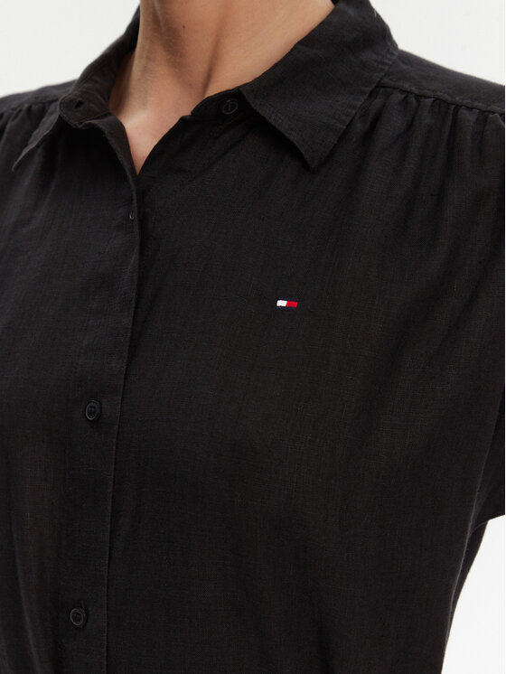 Платье-Рубашка стандартный крой Ess WW0WW44653 Tommy Hilfiger, черный — фото 4