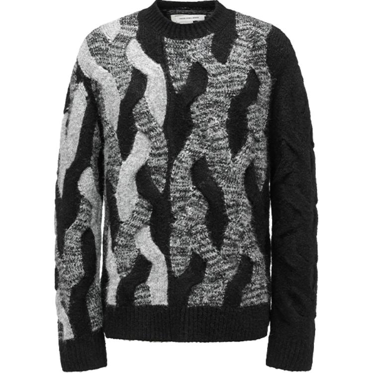 

Вязаный свитер кабельной вязкой Feng Chen Wang, черный