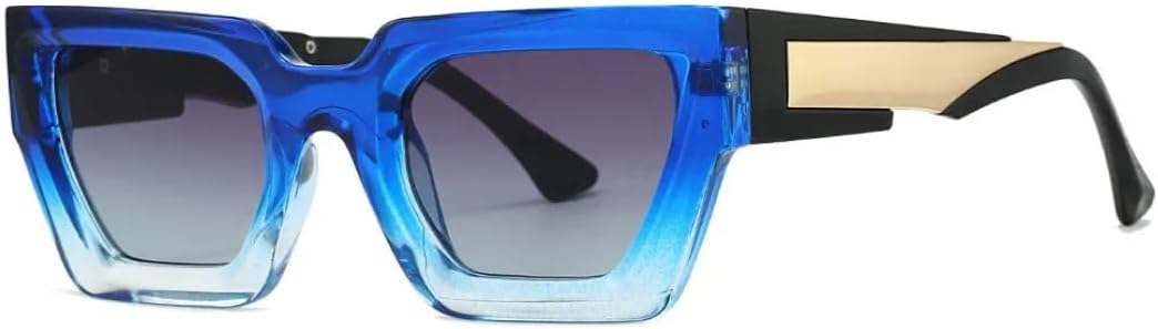 

Классические солнцезащитные очки в крупной оправе для женщин и мужчин, роскошные винтажные солнцезащитные очки, розовые в стиле панк, для активного отдыха VFDHN, Blue Gray Blue