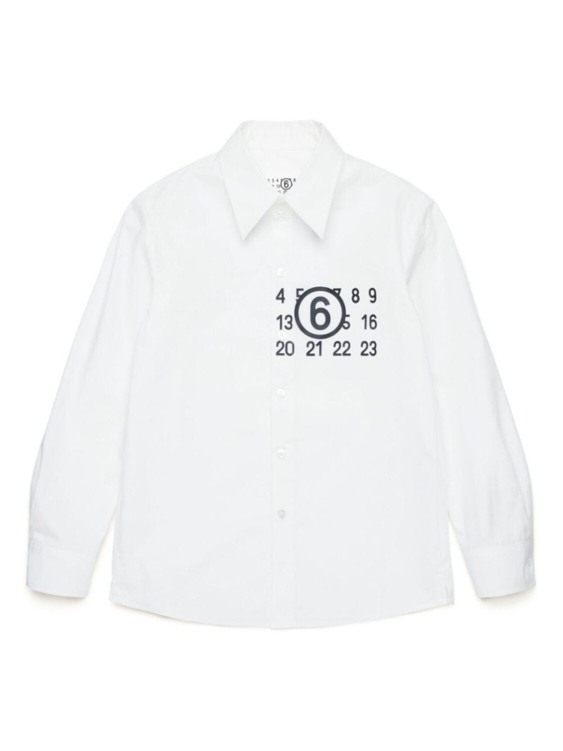 

MM6 Maison Margiela Kids рубашка с логотипом, белый