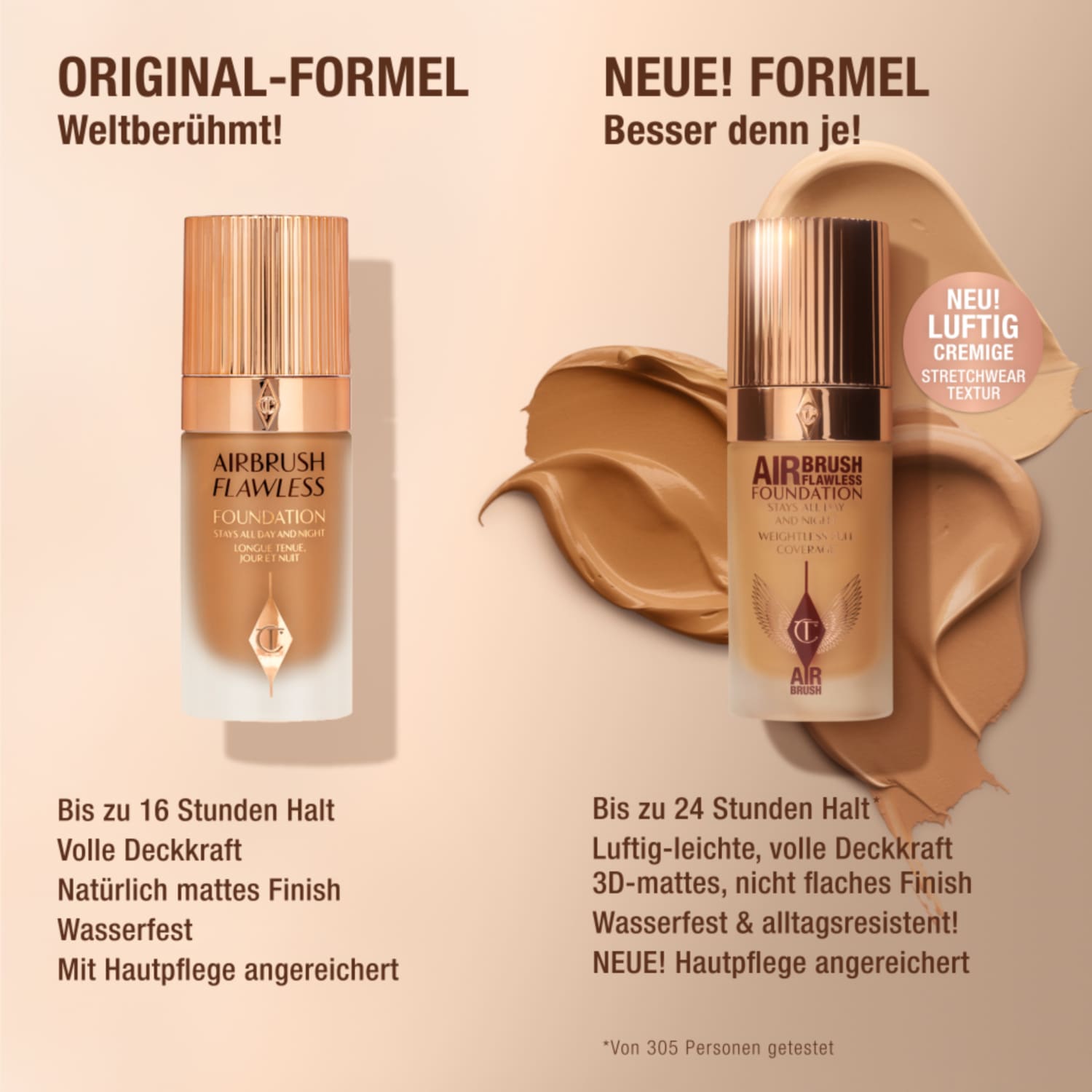 Тональный крем для лица airbrush flawless Charlotte Tilbury, 1 - cool, объем 30 мл — фото 3