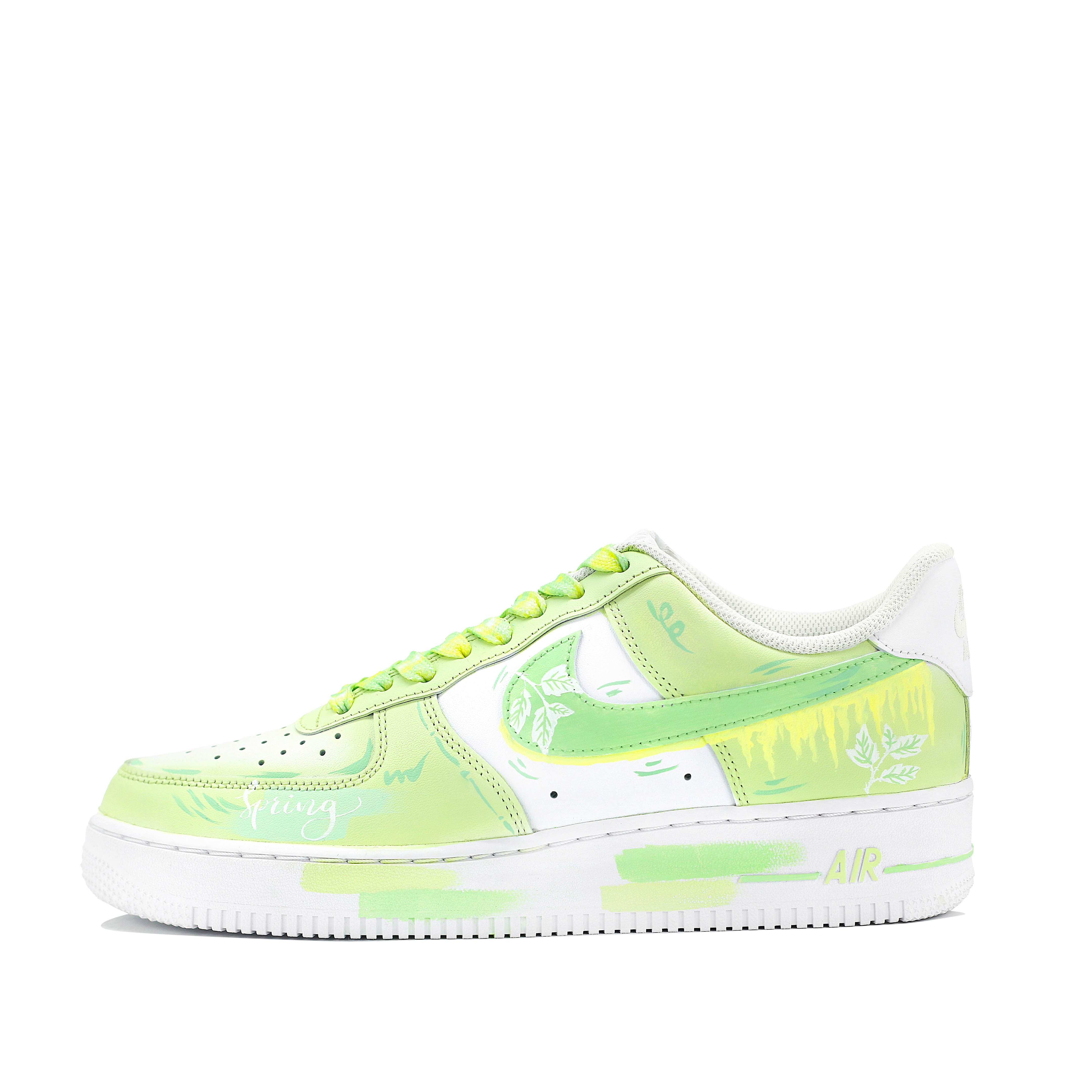 

Кроссовки Air Force 1 Low Top для скейтбординга, мужские, зелено-желтые Nike, Green Yellow
