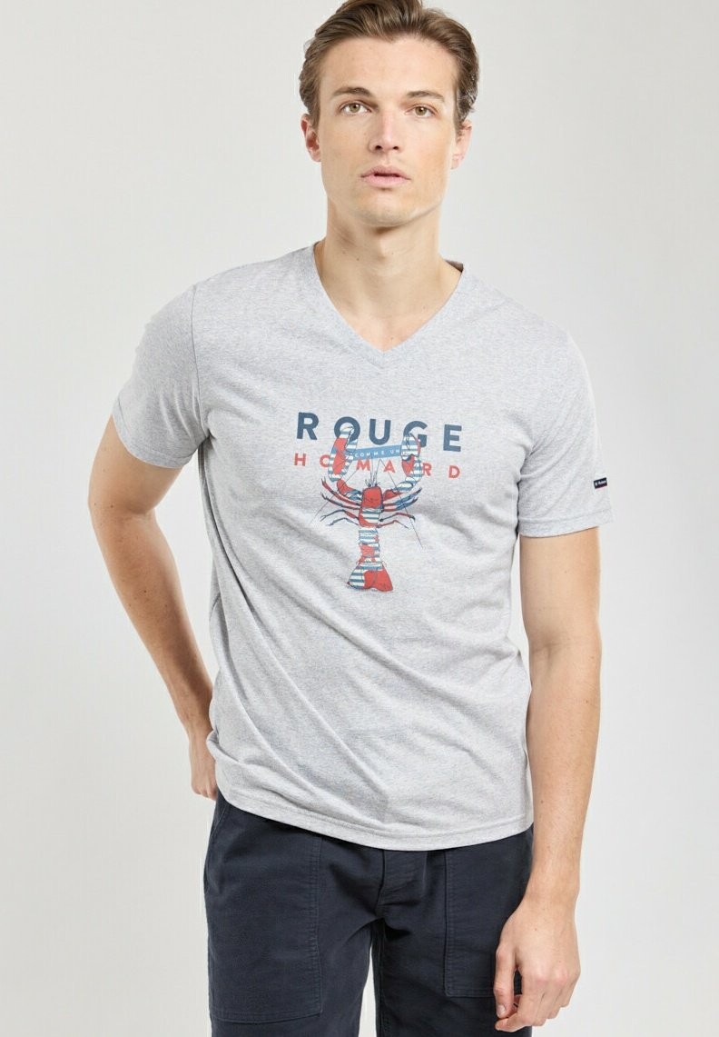 

Футболка с принтом PRINT T-SHIRT Armor lux, цвет Mottled Grey