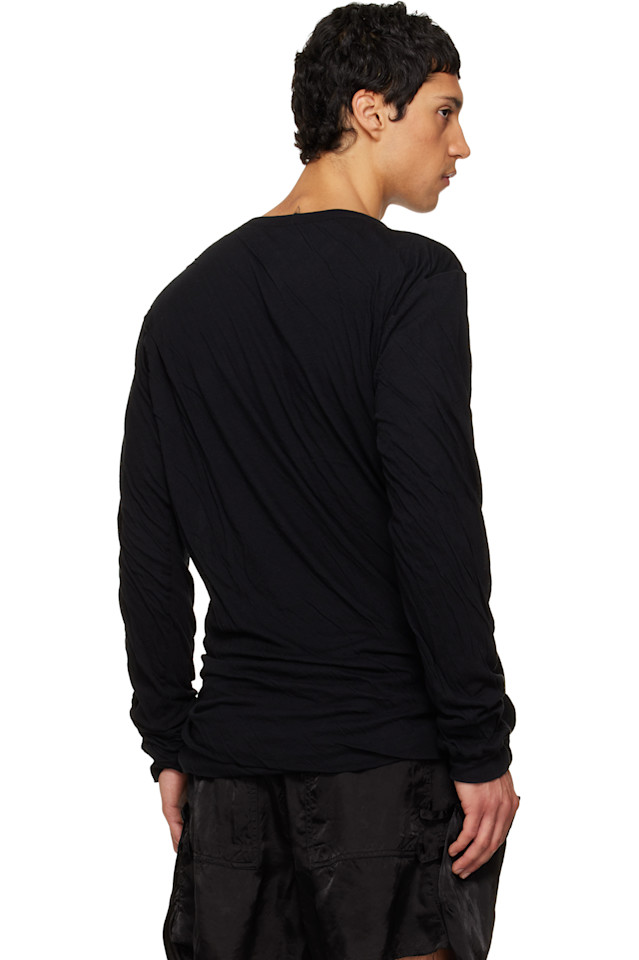 Футболка Temple jumbo double ls Rick Owens, черный — фото 3