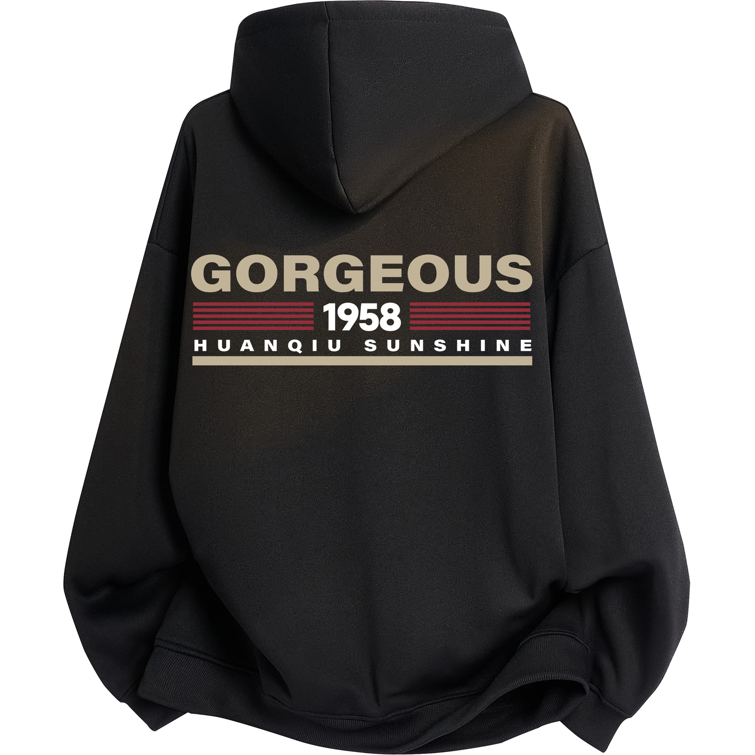 

Толстовка Unisex Hooded Thickened Heavyweight HUANQIU, черный-drawstring (fleece-lined)