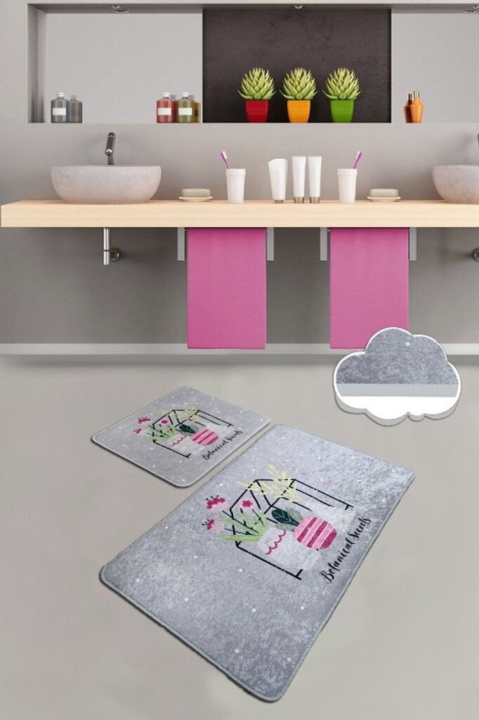 

Mijolnir, Botanical- CHL4502, Colorful, коврики для ванной, 700 г/м², 100% бархатная ткань, мультиколор