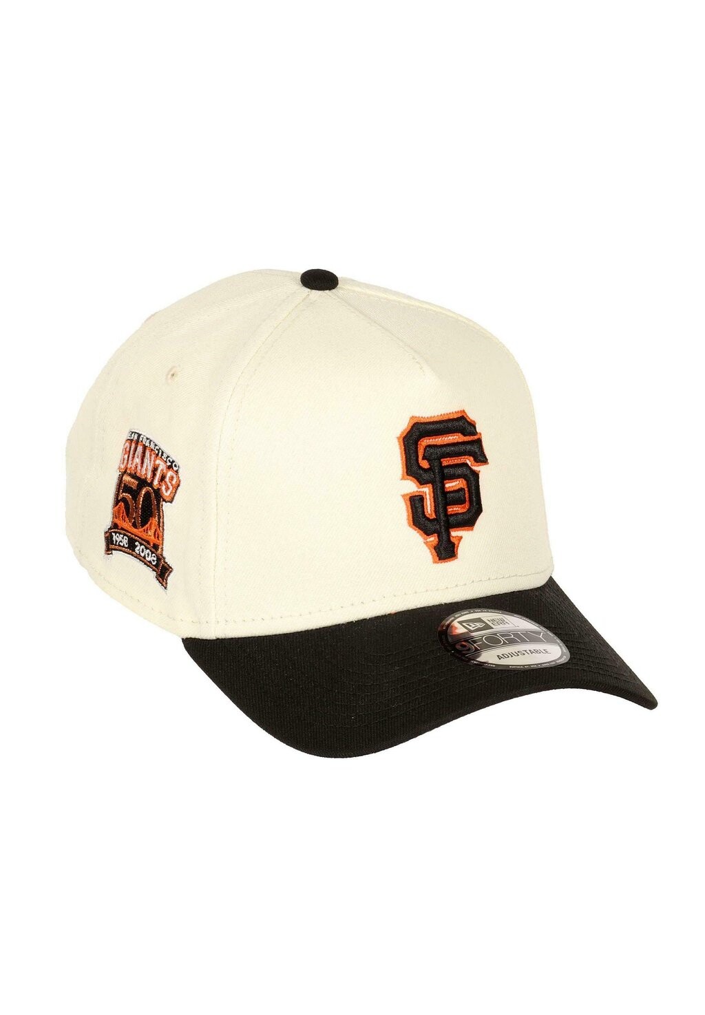 

Кепка San Francisco Giants Mlb 50Th Anniversary Sidepatch Cooperstown Chrome 9Forty A-Frame Snapback New Era, белая