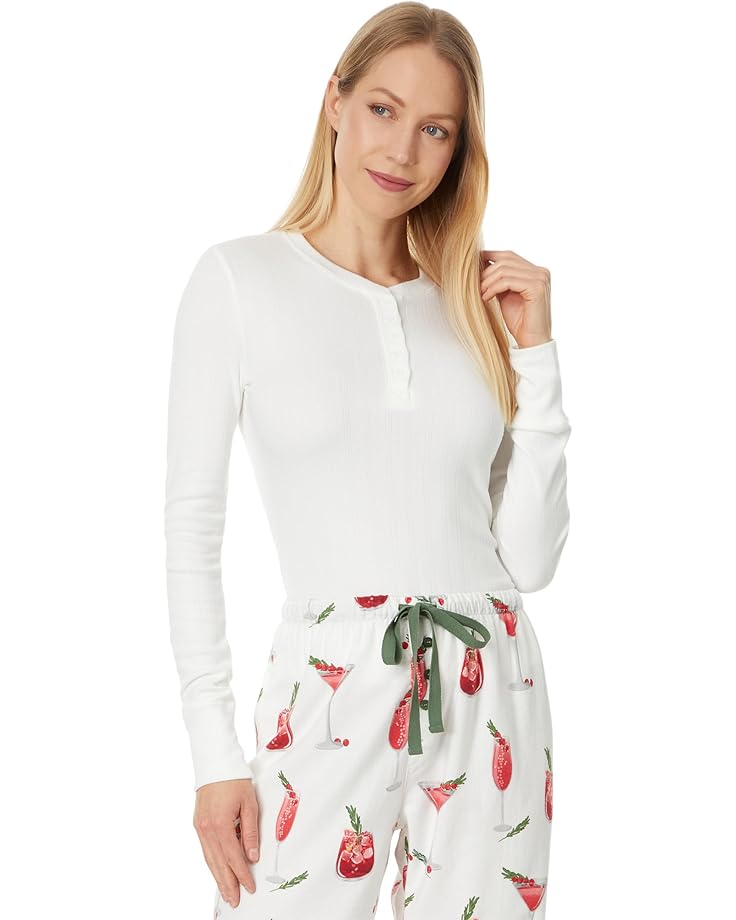 

Пижамный топ P.J. Salvage Loungewear Back To Basics Long, слоновая кость