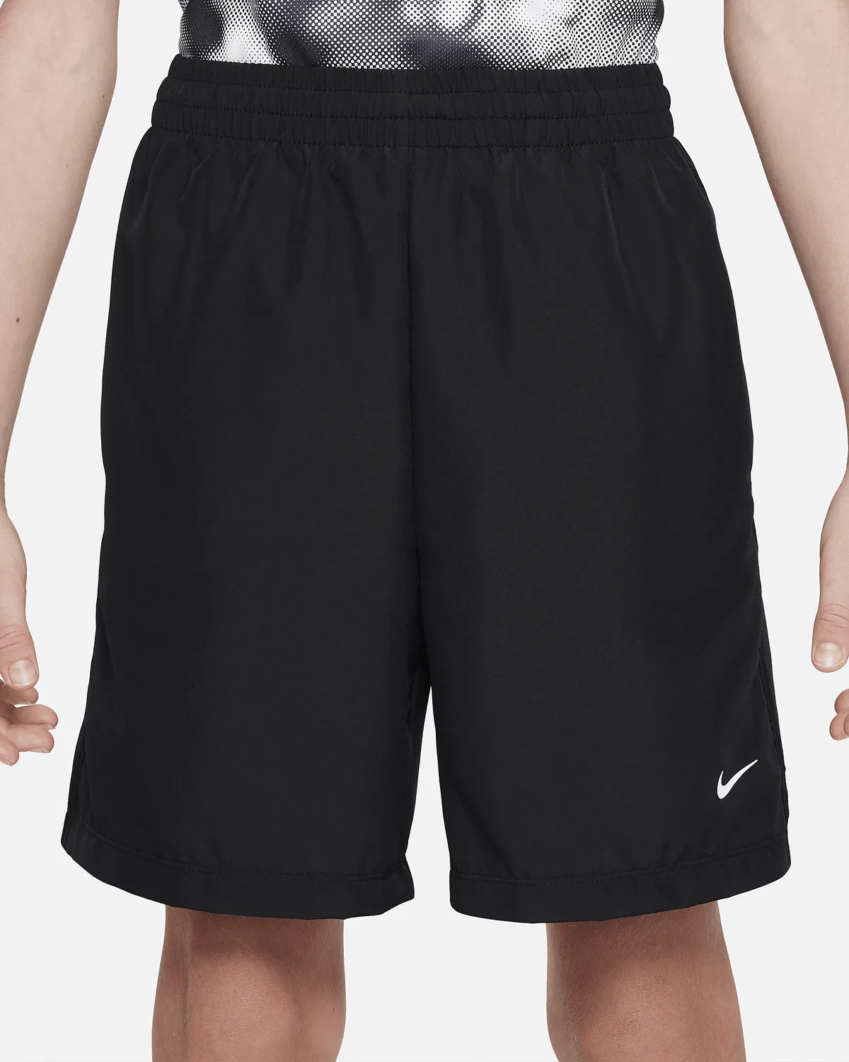 Детские тренировочные шорты Nike Dri-FIT Big Kids' Multi, Black/White — фото 3