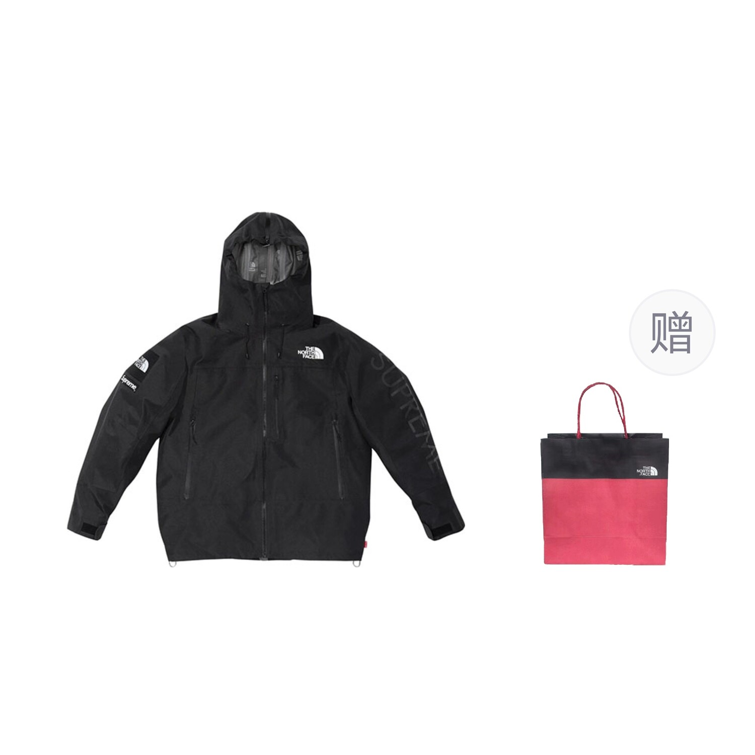 

Куртка Supreme X унисекс, черный подарочная сумка The North Face