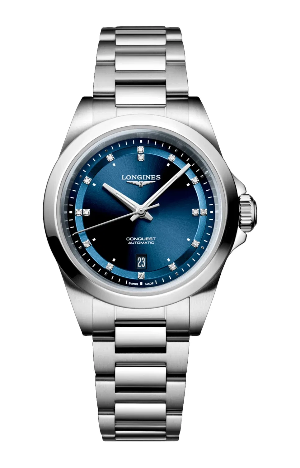 КОНКВЕСТ 30 ММ - L3.320.4.97.6 LONGINES, серебряный