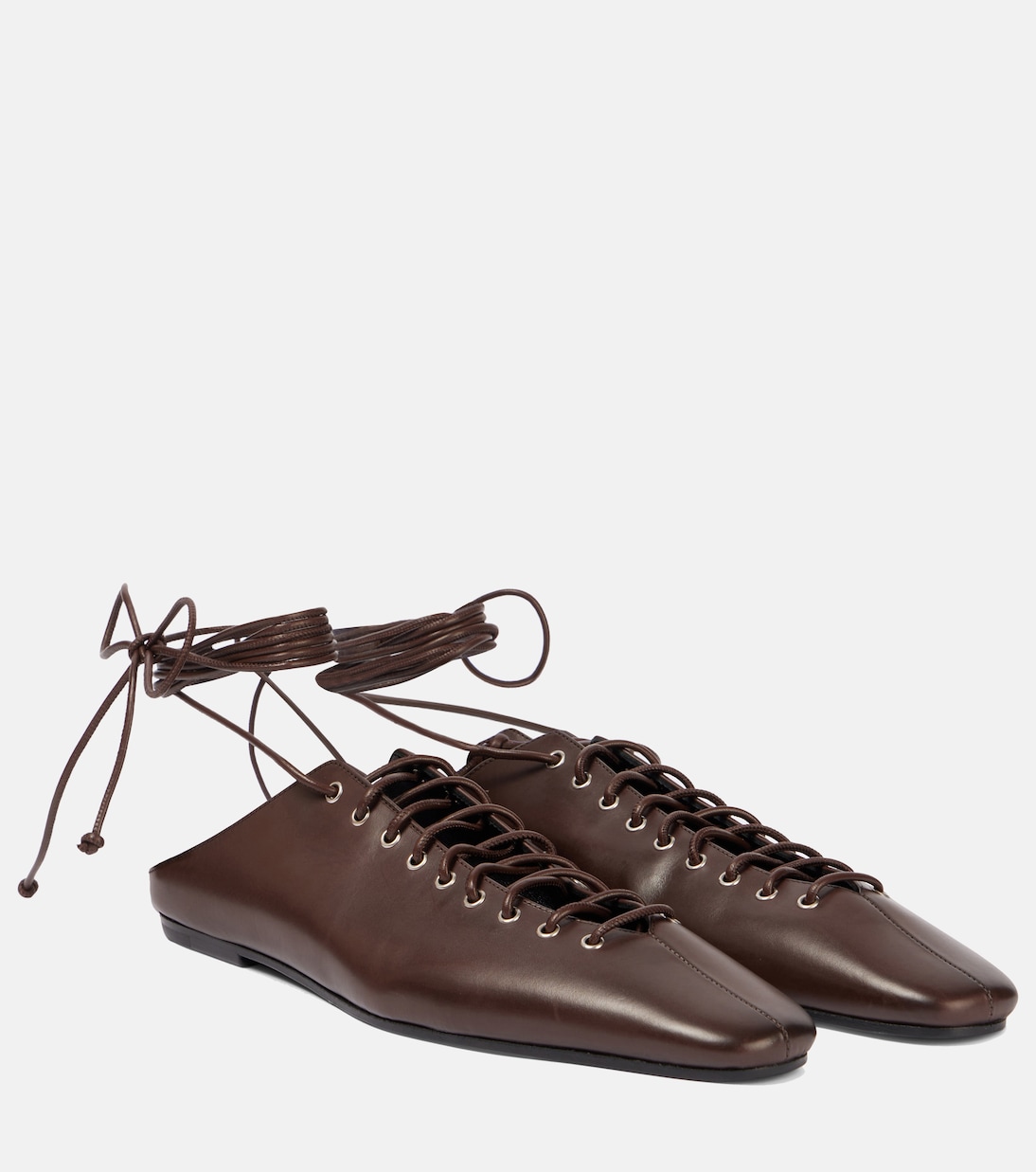 Кожаные туфли на шнуровке Dries Van Noten, темно-коричневый