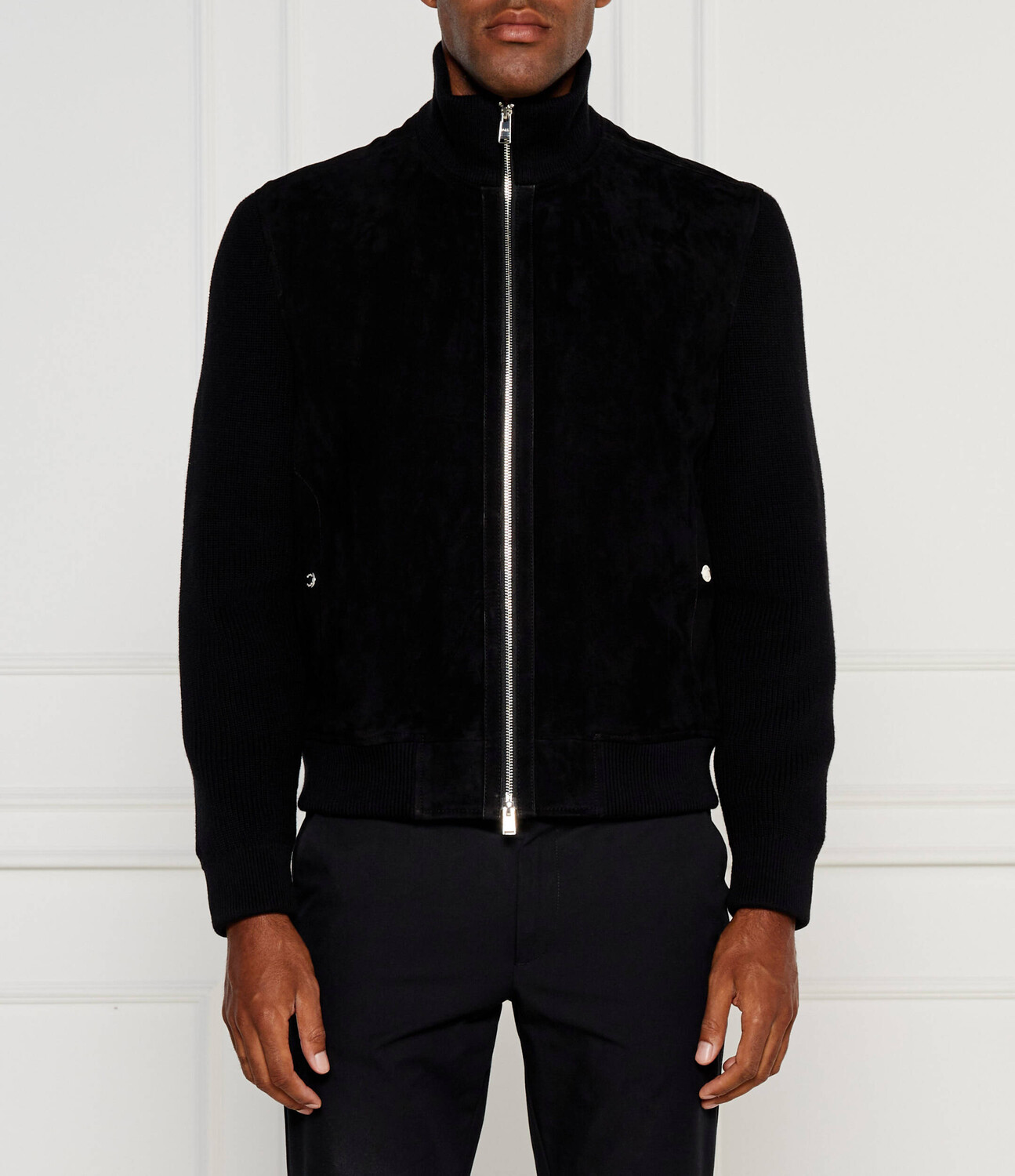

Кожаная куртка BOSS BLACK H-Mersey Regular Fit, черный