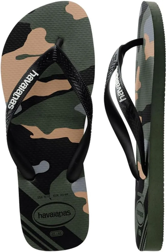 Мужские шлепанцы Havaianas Top Camu, черный/зеленый/оливковый — фото 3