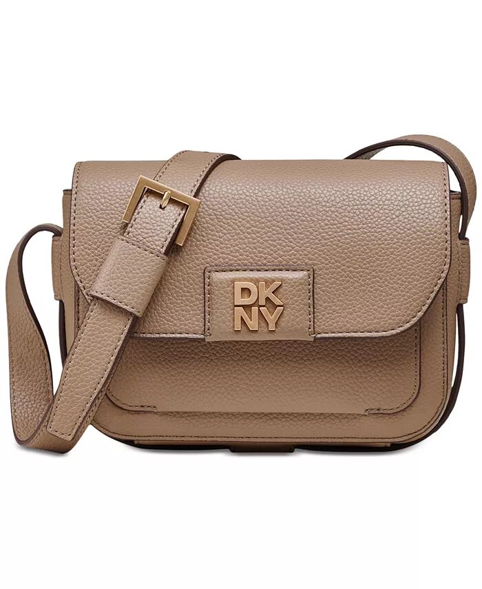

Сумка-кошелек Robin Mini Flap Crossbody DKNY, коричневый/бежевый