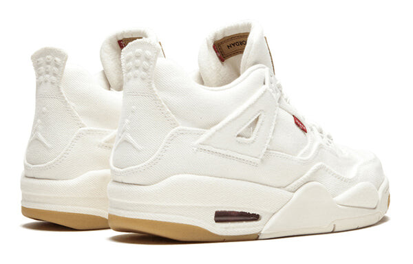 Кроссовки 4 retro x levi's 'white denim' Air Jordan, белый — фото 4