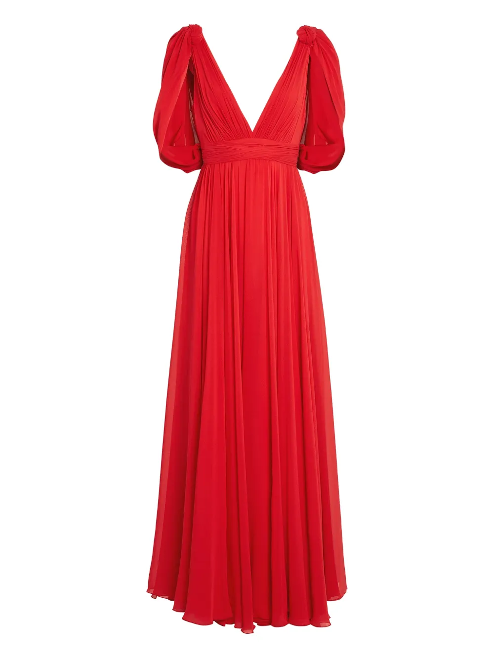 

Платье макси с драпировкой Giambattista Valli, красный