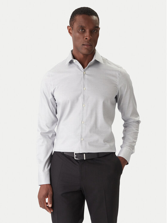 Рубашка slim fit LV019EU057 Calvin Klein, синий