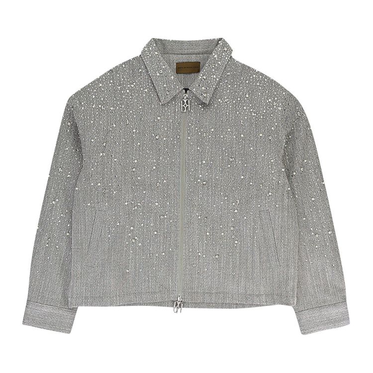 

Куртка Birth Of Royal Child Rhinestone Zipper Work Jacket 'Light Grey', серый