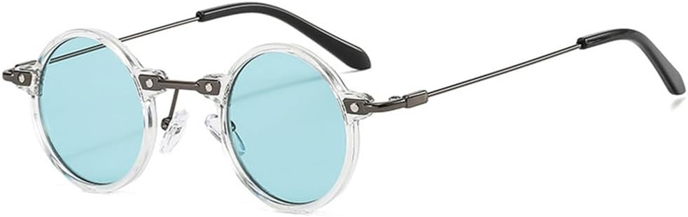 

Солнцезащитные очки с защитой UV400 для мужчин и женщин | Панк, маленькие круглые линзы с градиентом | для вождения и занятий спортом на открытом воздухе generic, Transparent Green