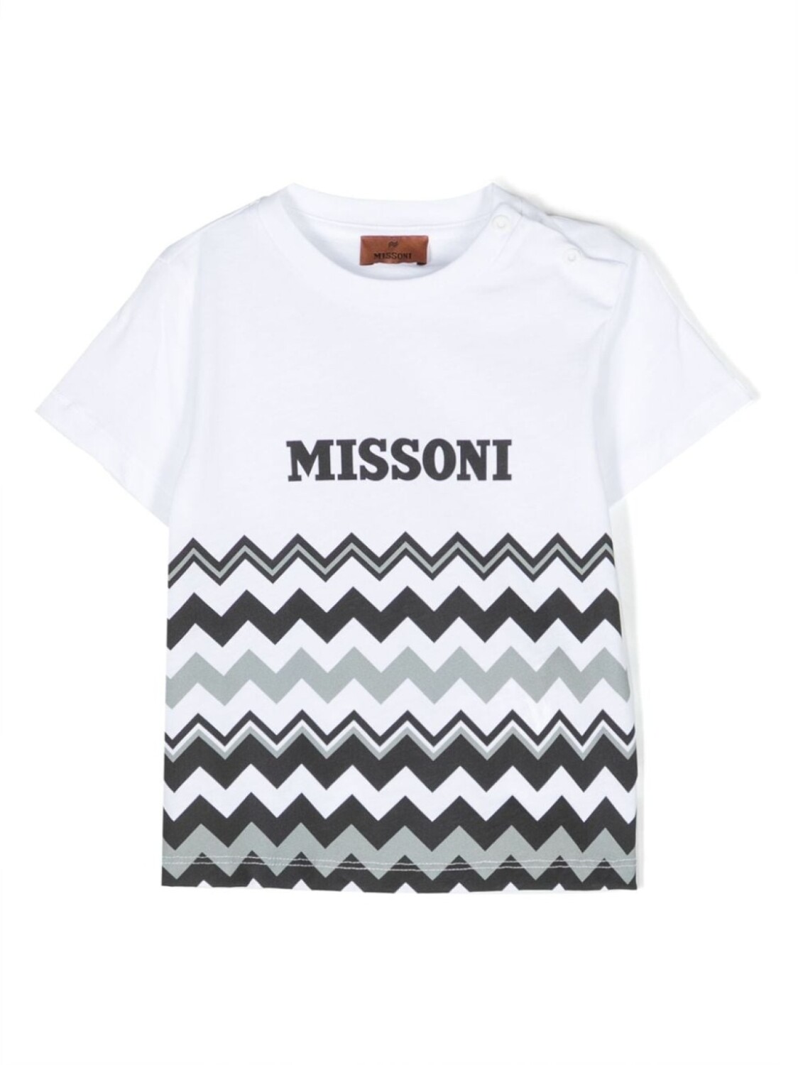 

Missoni Kids футболка с узором зигзаг, белый
