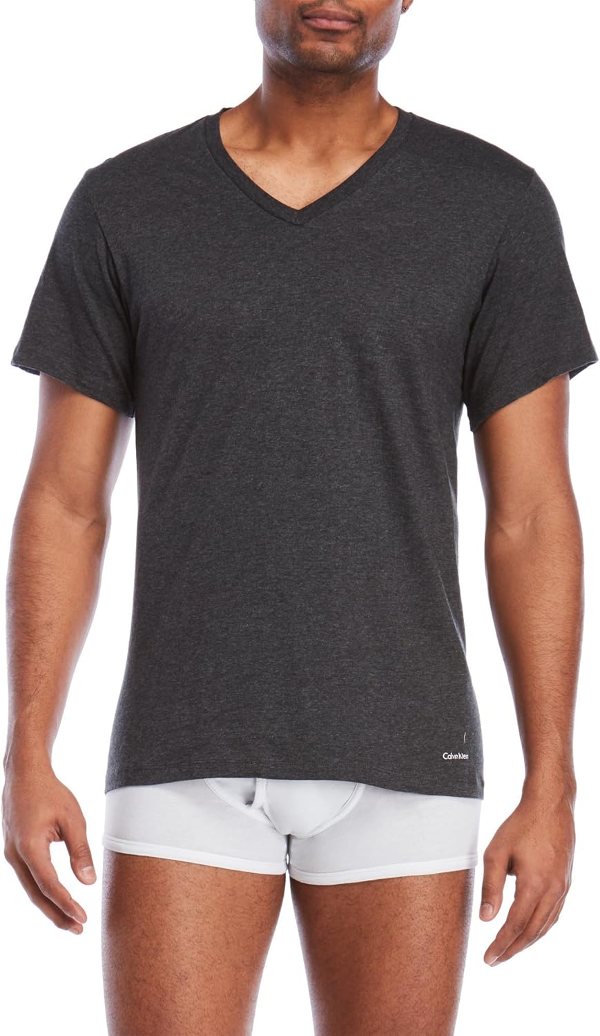 

Мужские хлопковые футболки Calvin Klein Multipack с V-образным вырезом, White (M4065O-925) / Dark Heather Grey/Obsidian