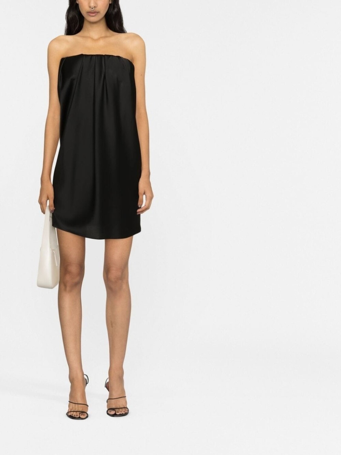 

Saint Laurent шелковое платье мини, черный