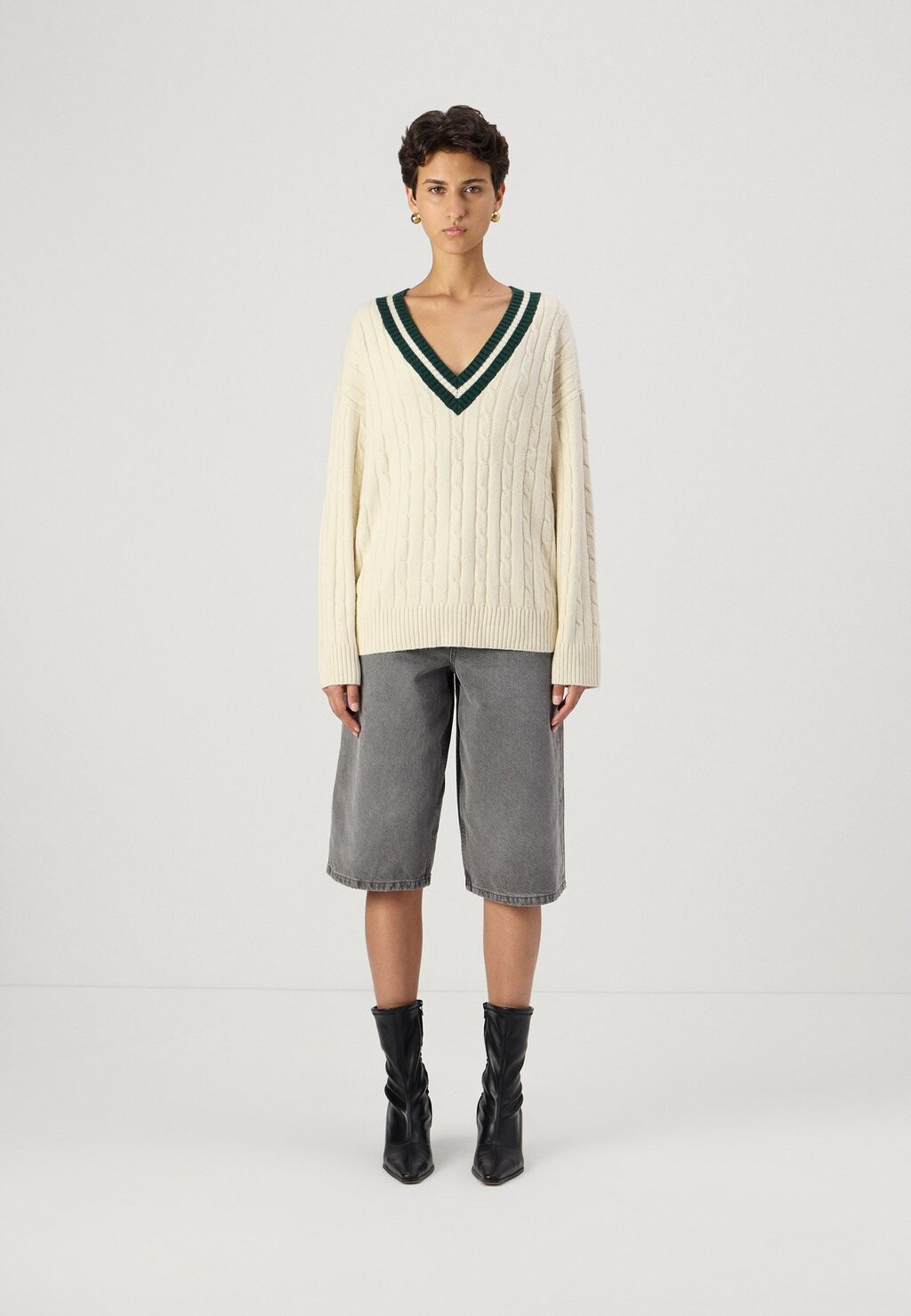 

Джемпер CASHSOFT VARSITY CABLE TUNIC GAP, черный