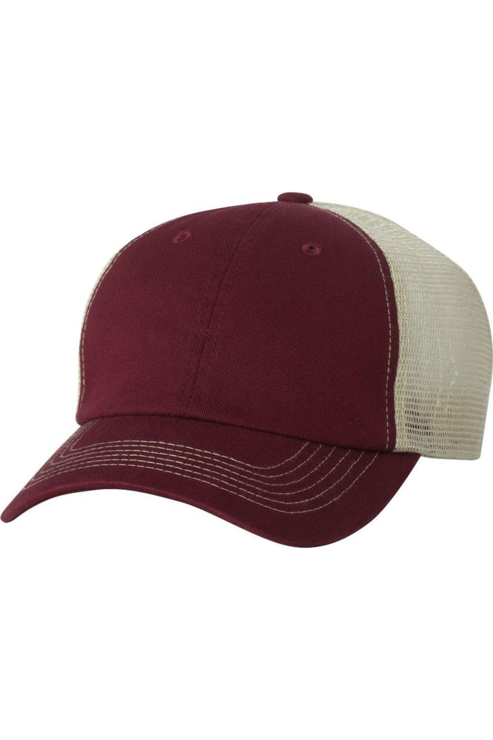 

Кепка Sportsman с контрастной строчкой и сетчатой ​​спинкой, цвет maroon/ stone