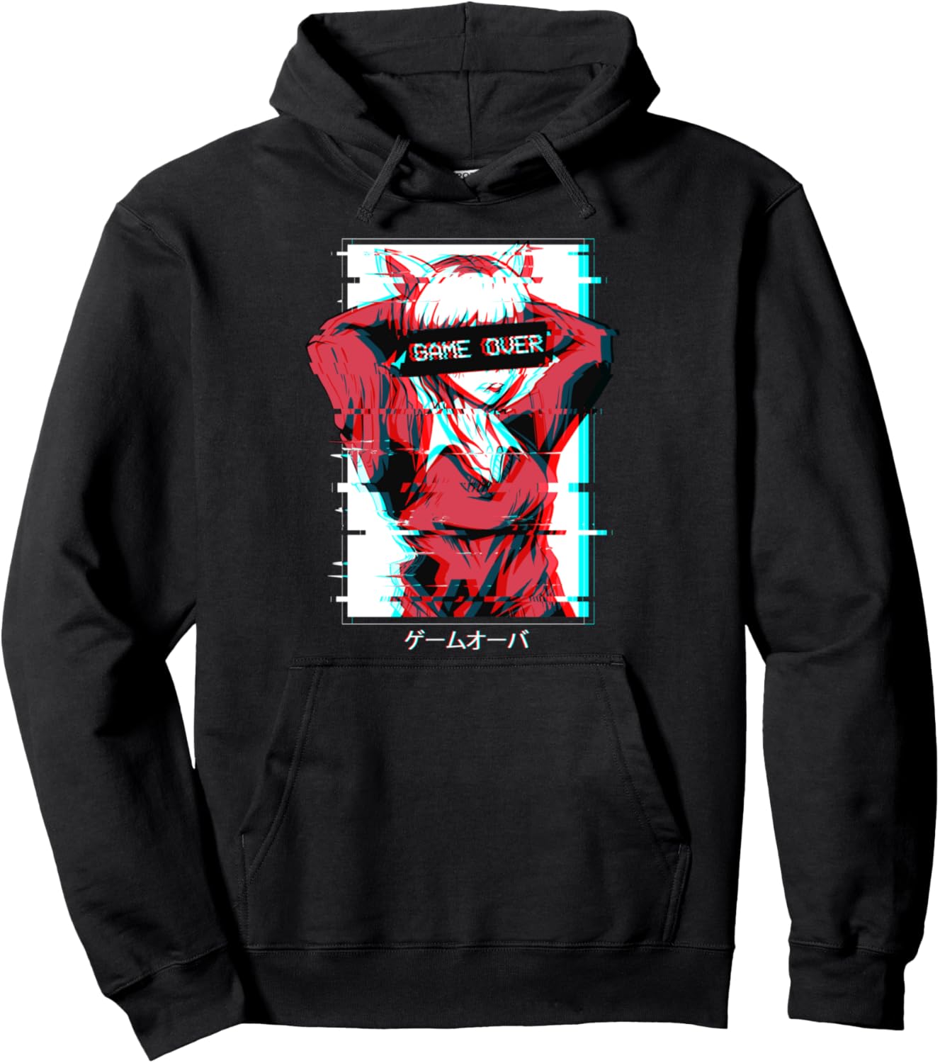 

Игра окончена. Аниме-девушка в стиле японского парохода. Худи в японском стиле Alternative Indie Aesthetic Sad Emo Boys' Clothing Anime March, черный