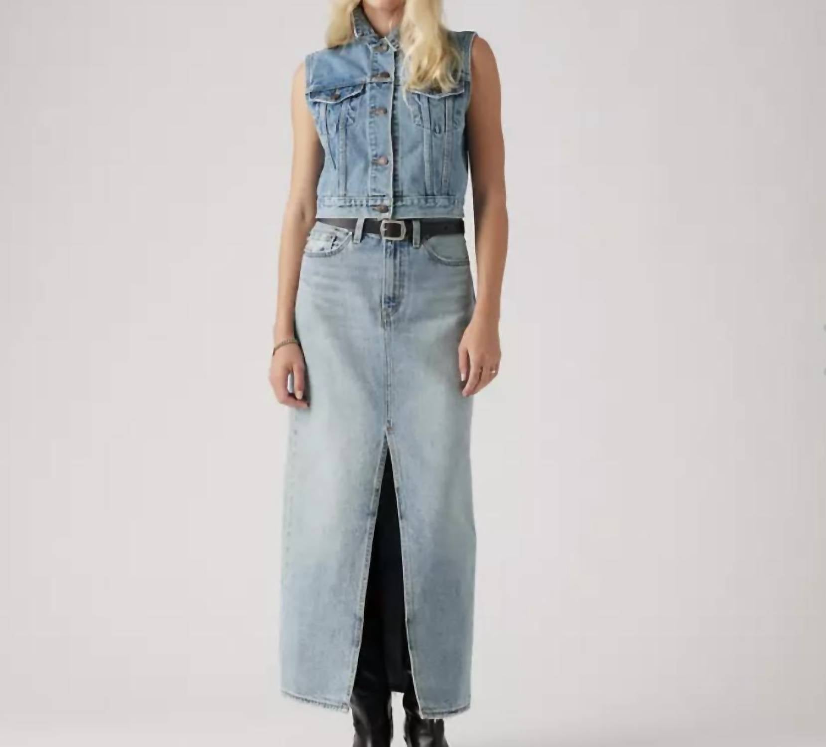 

Юбка длиной до щиколотки в цвете Lease Hold Blue Levi's