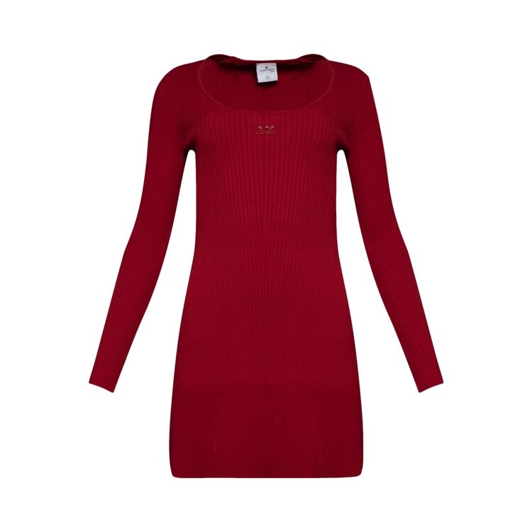 

Платье Courrèges Holistic Rib Knit Dress, красный