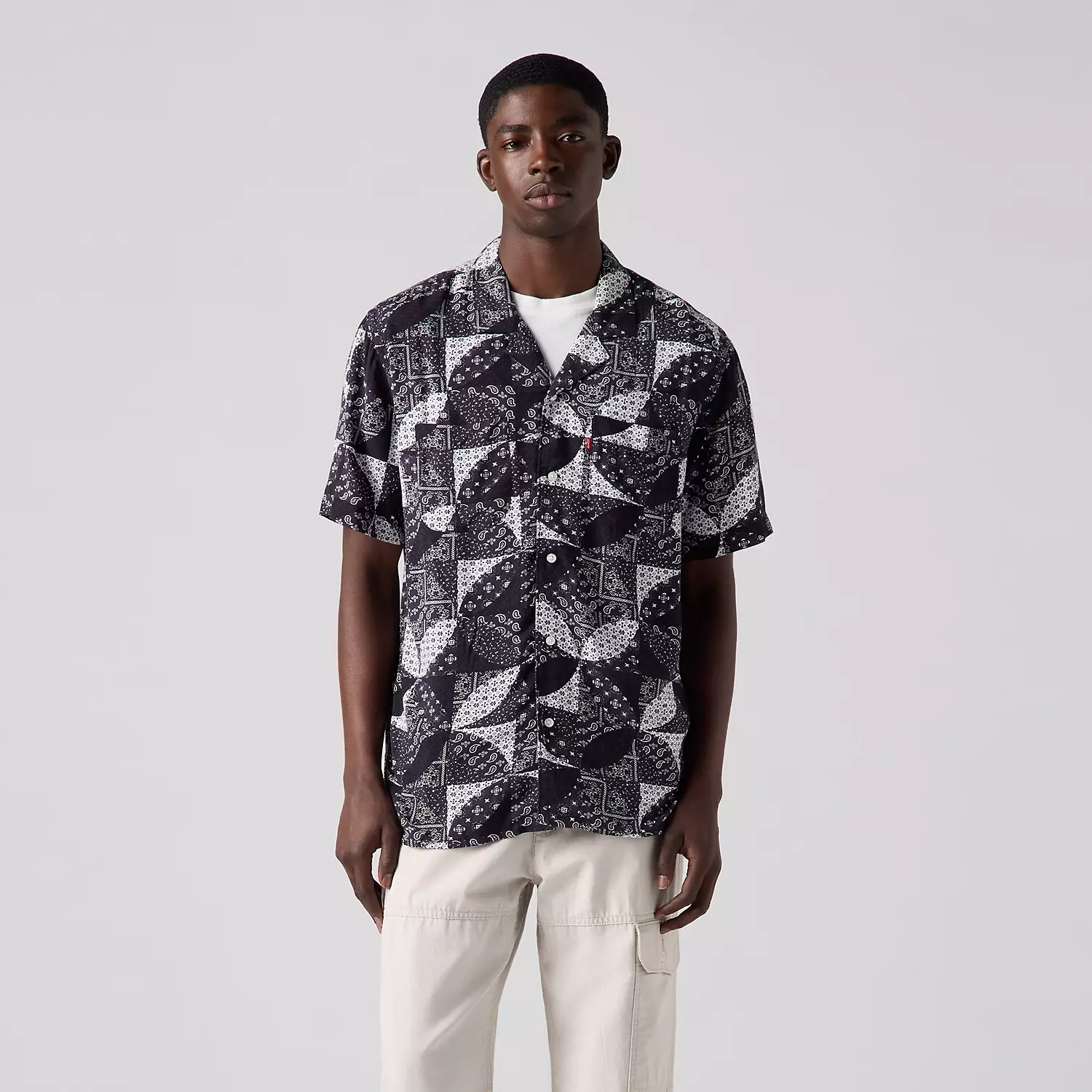 

Классическая рубашка для похода Levi's, цвет Grayscale Patchwork Meteorite - Black