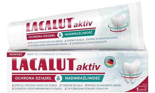 Зубная паста Lacalut Aktiv & Sensitive защита десен и гиперчувствительность 75мл, Labovital — фото 2