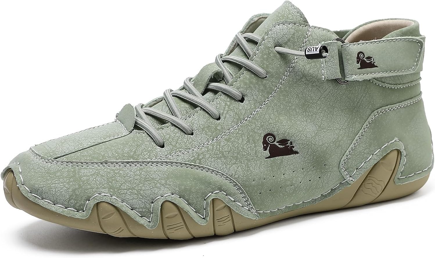 

Мужские и женские повседневные кожаные модные кроссовки Hhhchpm, легкая посадка, противоскользящие, дышащие, высокие ботинки, удобная обувь для походов, светло-зеленый