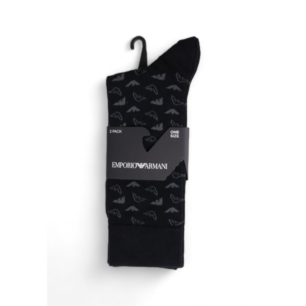 

Черный хлопковый носок Emporio armani underwear