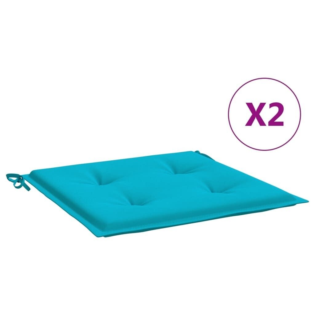 

Подушки на садовое кресло vidaXL 2 шт. бирюзовые 40х40х3 см ткань., бирюзовый