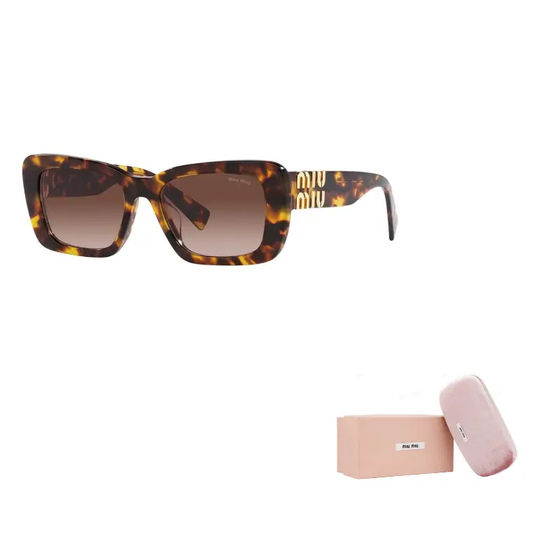 

MIU MIU Солнцезащитные очки с квадратной оправой, Tortoiseshell