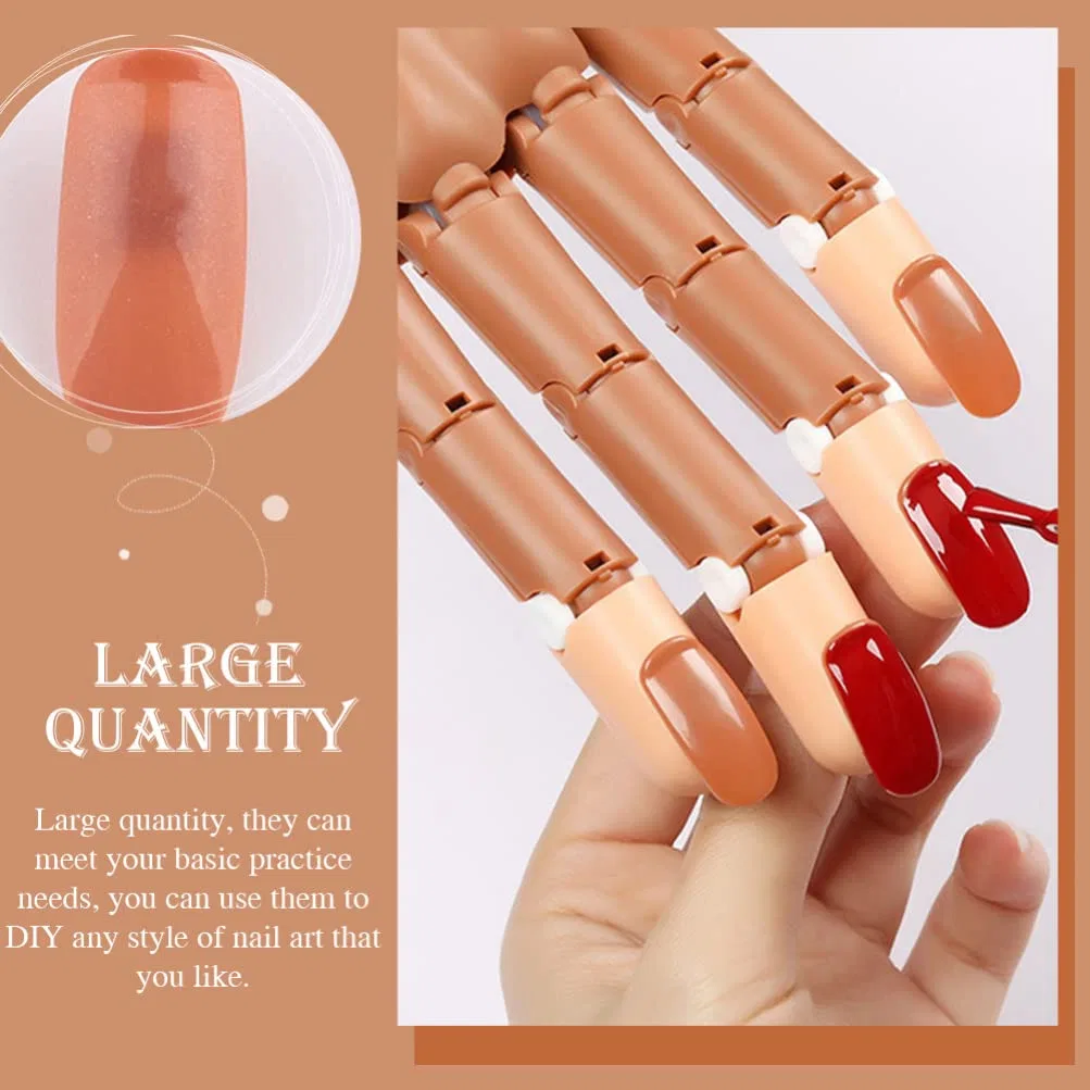 Модель для тренировки маникюра Fake Finger Practice Model Nail, 200 шт. ‎Lurrose — фото 3
