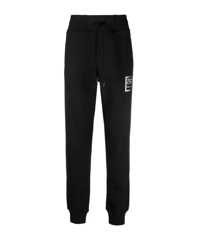 

Черные хлопковые спортивные штаны для мужчин Versace Jeans Couture, черный