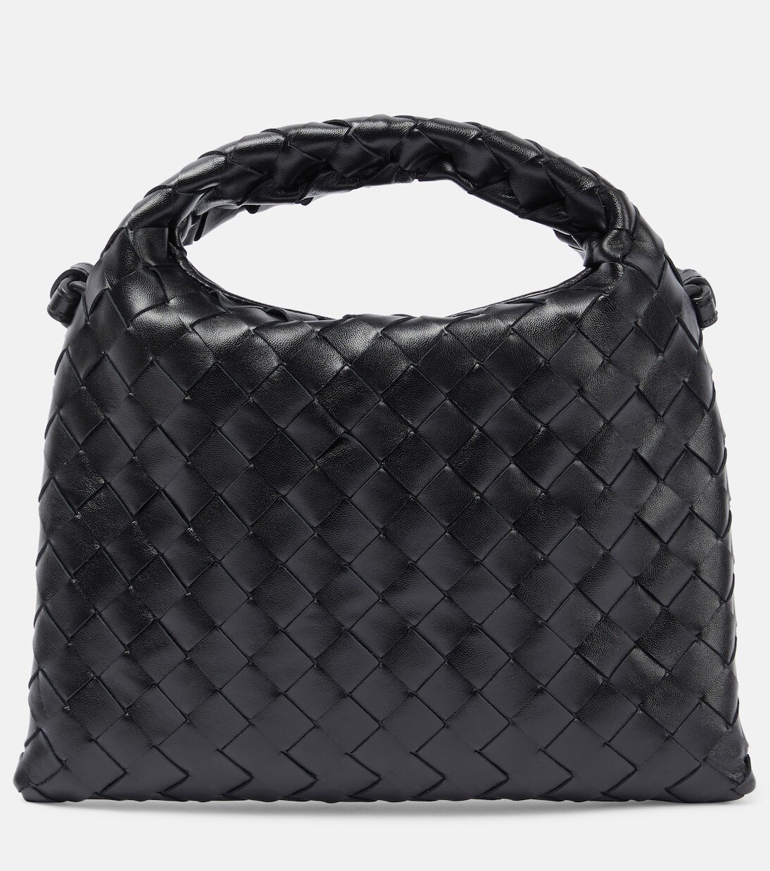 

Миниатюрная кожаная сумка-тоут hop Bottega Veneta, черный